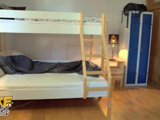 Fake Hostel Petite teens first big black cock threesome with ebony couple