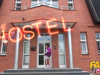 Fake Hostel traveler dirty from Thailand trip gets sloppy wet fuck