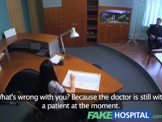 FakeHospital Businessman gets seduced by sexy nurse in stockings