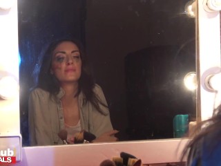 FAKEhub Halloween - horror movie actress with slim fit body and plump ass confronted by real bad guy