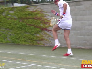 FAKEhub Originals Tennis Rivals fuck Ball Girl in Crazy Sex Comedy