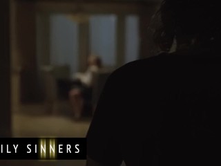 FAMILY SINNERS - MILF Gets Too Excited When Her Son-In-Law Touches Her Huge Round Tits