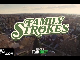 Family Strokes - Hot Latina Milf Lets Her Stepson Pull Up Her Skirt And Expose Her Plump Ass