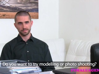 FemaleAgent Massive cumshot covers agents pussy