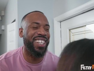 FILTHY FAMILY - Malina Melendez &amp; Lia Lovely Admiring Jovan Jordan's Big Black Cock