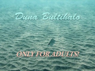 Firm big tits and red dress underwater on Duna Bultihalo