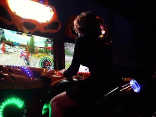 First date fuck with Darcy Dark at the amusement park - creampie - big natural tits