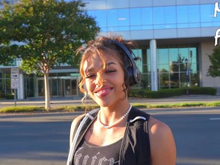 Fit Latina Babe With A Tight Pussy &amp; Bubble Butt Got A Huge Load After Jogging