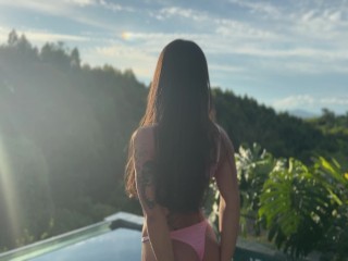 Fucking in the villa with my cameraman! We have wild sex
