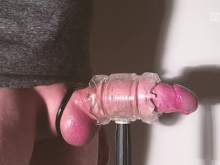 Fucking my Fleshlight Quickshot ends in two huge cumshots.