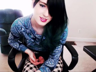 Full Hour Edging Tgirl Erica Cherry Ending in Highest Cum-shot Ever!