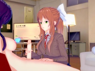Futa Yuri fuck Monika[DDLC] — 3D HENTAI