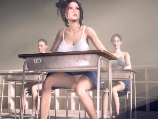 Futanari Asian Girls Having Sex in Public Classroom 3D Animation (Part 2)