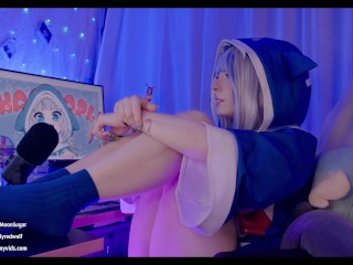 Gawr Gura gets pleasure from a big cock - MollyRedWolf