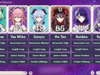 Genshin gacha gangbang - It's not like Keqing wants to fuck or anything...baka.