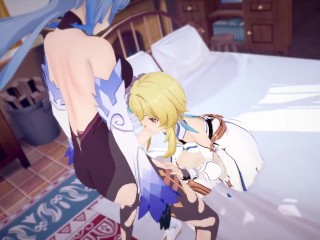 Genshin Impact - Futa Ganyu x Lumine