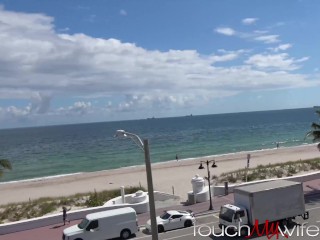 Gorgeous Ebony Wife Finds a Fuck Buddy On Beach &amp; Swallows His Cum