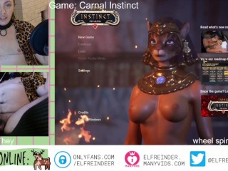 Hairy FTM Plays Furry Futa Sex Game Naked