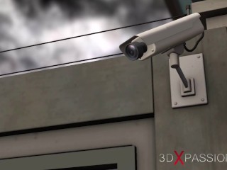 Hard sex in the sci-fi lab! Hot blonde in restraints gets fucked by alien