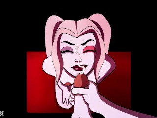 Harley Quinn Sucks Cock and Gets Fucked. Facial Cumshot Hentai (Onlyfans For More)