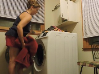 He bought me a new washer/dryer set and we tested it out on spin cycle