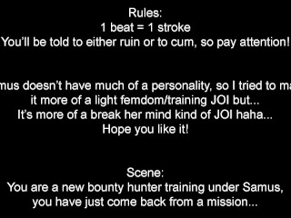 HENTAI JOI - Samus Aran tries to train you... (Vanilla, Titjob, Ruined Orgasm, Mind Break,Heartbeat)