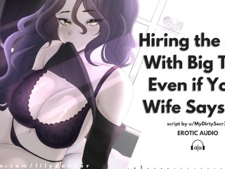 Hiring the Slut With Big Tits, Even if Your Wife Says No | Audio Porn | Caught Cheating