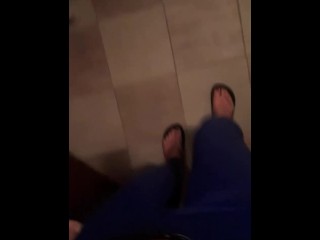 Holding pee, toilet desperation + mess, pee in my panty