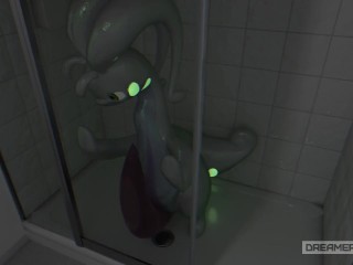 HORNY GOODRA LIGHTS UP ROOM WITH HIS THICK GLOWING CUM [POKEMON]