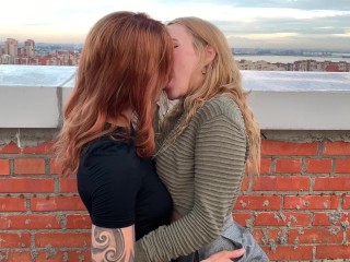 Hot and wet orgasm on the roof