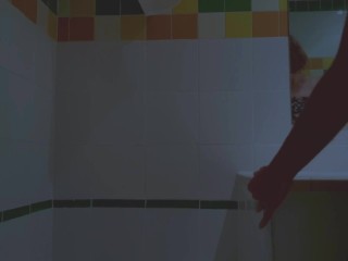 Hot bathroom masturbation and humping on vacation