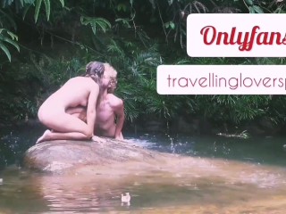 Hot french babe was sunbathing naked, I couldn't resist to fuck her tight petite pussy hard!
