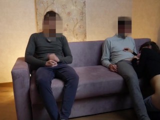 Hot Girl Have 2 Cuckold Boyfriends.