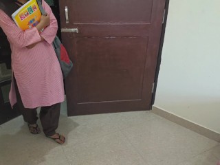 Hot Indian Desi village student was fucking with teacher in coching on clear Hindi audio
