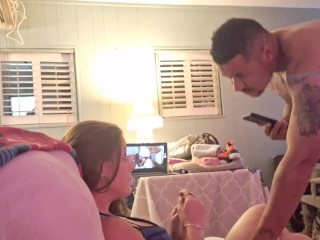 Hot Latino Thug Bends Over Babysitter In Lingerie For Being A Bad Girl an Pounds Her Tight Pussy