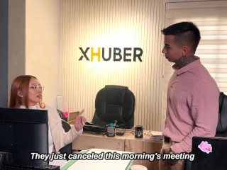Hot secretary will do whatever it takes to earn a good raise - Andrea Castro &amp; Christian Chaux