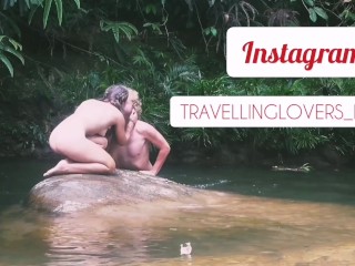 Hot teen girl surprises her date with amazing blowjob and sex in the tent on Hiking date