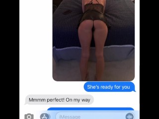 Hot wife’s first time cuckolding hubby! Hubby cums in 30 secs :)