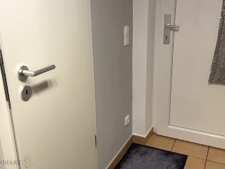 housewife cheating with neighbor - husband watches and gives her a second cum fill