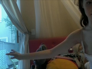 Hula Hooping with no Panties TONS of Upskirt ♡