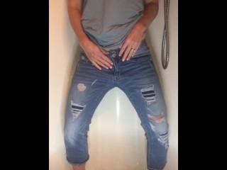 I caught my wife recording herself pissing in her pants with the fly unzippered for a fan request 