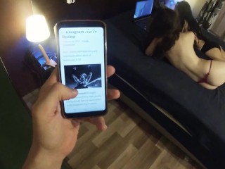 I cum on Mel and Sissi's feet while we watch a movie