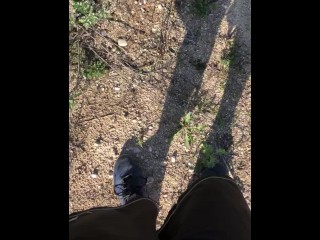 I desperately had to go pee so bad near a quad trail in the open but it felt so damn good coming out