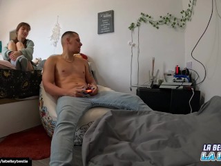 I don't let my stepbrother play and convince him to play with my hot pussy for his cock.