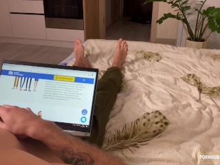 I got excited from his earnings and sucked cock. Cum filled face