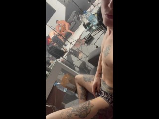 I lie smoking and watch my girlfriend get fucked very hard