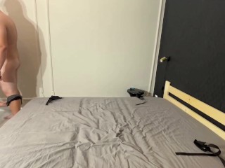 I used him for my own pleasure and left the room living him tide up to bed