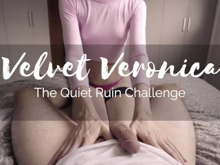 I'm going to tease your cock, but don't make a sound. Stay quiet challenge!