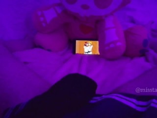 Japan schoolgirl caught touching her virgin pussy watching Hentai uncensored and big squirt