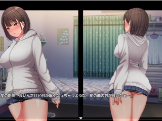 【夜歩き(体験版)実況動画】ミニスカパーカー爆乳JKが野外露出オナニーにハマってしまい男に見つかれば大変なことになる露出痴女RPG Hentai game